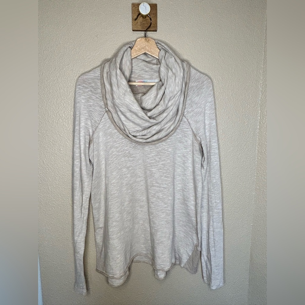 Free People Beach Cowlneck Long Sleeve Sweatshirt - OS